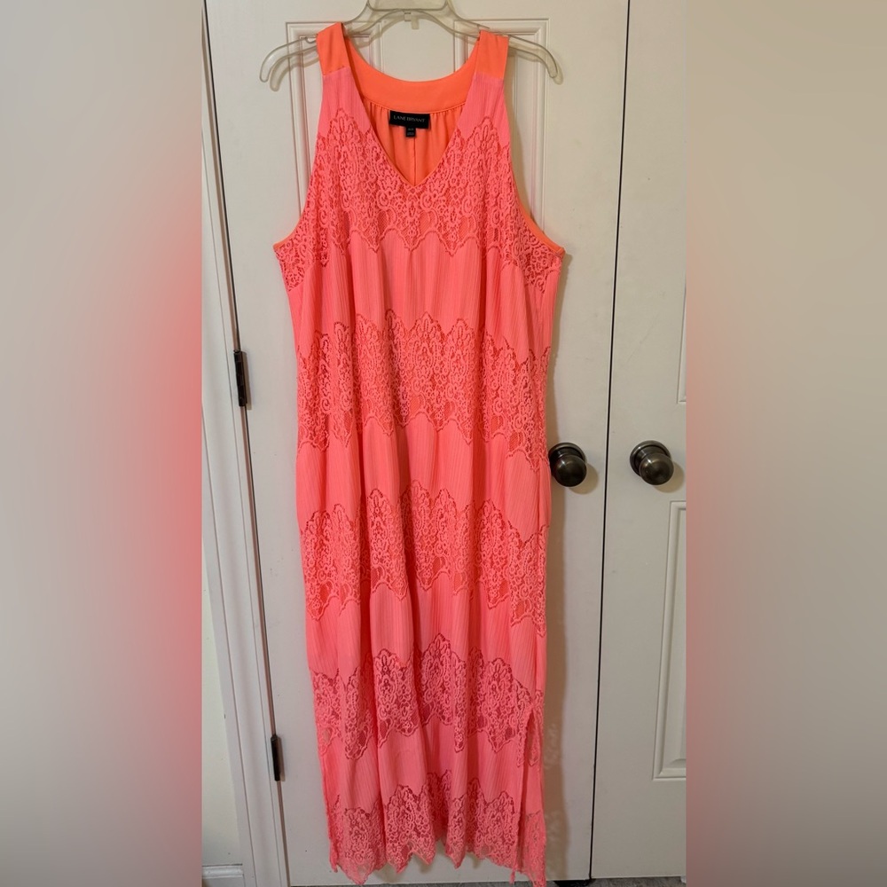 Lane Bryant Coral Maxi Dress